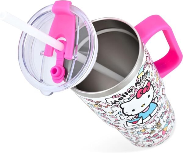 Sanrio Hello Kitty Insulated Stainless Steel Water Bottle with Straw | 20 Oz Insulated Water Bottle | Kids Water Bottle Thermos for Girls, Boys, Unisex - Image 4