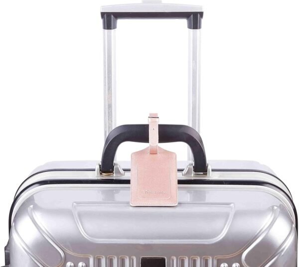 Travelambo 4 Pack Leather Luggage Tags for Suitcases Travel Tags - Image 6
