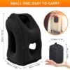 DAWNTREES 2 Pack Inflatable Travel Pillow,Neck Pillow Inflatable for Sleeping,Comfortably Support Head,Neck and Lumbar,Used for Airplane,Car,Bus and Office (Black) - Image 2