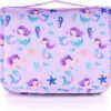 Kids Hanging Toiletry Bag for Girls, Travel Toiletry Bag for Little Young Girls Cosmetic Makeup Waterproof Wash Bag Toddler Traveling Toiletries, Mermaid Purple - Image 7