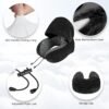 Travel Pillow, Neck Pillow for Travel with Hood for Airplane, Velvet Memory Foam Neck Pillow Adult Head & Neck Support, for Long Flights Plane, Office, Cars Sleeping & Rest (Black) - Image 8