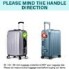 3 PCS Luggage Covers for Suitcase,Clear Pvc Luggage Protectors,Suitcase Covers,Ransparent Travel Suitcase Wrap,Protective Cover Case for 20"+24"+28" Wheeled Luggage (Black) - Image 2