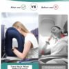 JefDiee Inflatable Travel Pillow, Airplane Neck Pillow Comfortably Supports Head and Chin for Airplanes, Trains, Cars and Office Napping with 3D Eye Mask, Earplugs and Portable Drawstring Bag (Blue) - Image 5
