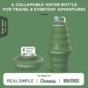 HYDAWAY Collapsible Water Bottle - 25oz I Reusable Water Bottle with Flip Top Lid for Travel, Hiking, Backpacking I Portable & Leakproof, Food-Grade Silicone, BPA Free, Collapses to 1.5” - Image 2