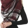 Women's Plaid Blanket Winter Scarf, Warm Cozy Tartan Wrap Oversized Shawl Winter Scarves for Women - Image 4