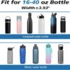 32 40 oz Water Bottle Carrier with Strap, Neoprene Water Bottle Sleeve Bag with 2 Pockets Insulated Flask Sling Holder for Walking Hiking Gym - Image 5