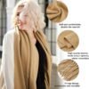 MissShorthair Pashmina Travel Scarf for Women Cashmere Solid Color Shawl Wraps Wool Shawls Gift for Evening Dresses - Image 2