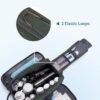 WANDF Toiletry Bag for Men Travel Toiletry Organizer Canvas and Leather Dopp Kit Water-Resistant Shaving Bag for Travel Accessories (Green, Patent Pending) - Image 4