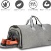 Convertible Garment Bag with Shoulder Strap, Modoker Carry on Garment Duffel Bag for Men Women - 2 in 1 Hanging Suitcase Suit Travel Bags (Grey) - Image 4
