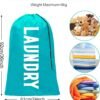 Fiodrmy 2 Pack XL Laundry Bag, Machine Washable Dirty Clothes Organizer, Large Enough to Hold 4 Loads of Laundry, Easy Fit a Laundry Basket (Pink+Blue, 24" x 36") - Image 6