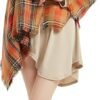 Women's Fall Winter Scarf Classic Tassel Plaid Tartan Warm Soft Chunky Large Blanket Wrap Shawl Scarves - Image 5