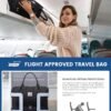 LOVEVOOK Large Duffle Bag for Travel, Puffer Weekender Bags for Women Travel Tote, Carry on Duffel Bag for Airplanes, 18 Inch Personal Item Bag Gym Bag Women, Black - Image 4