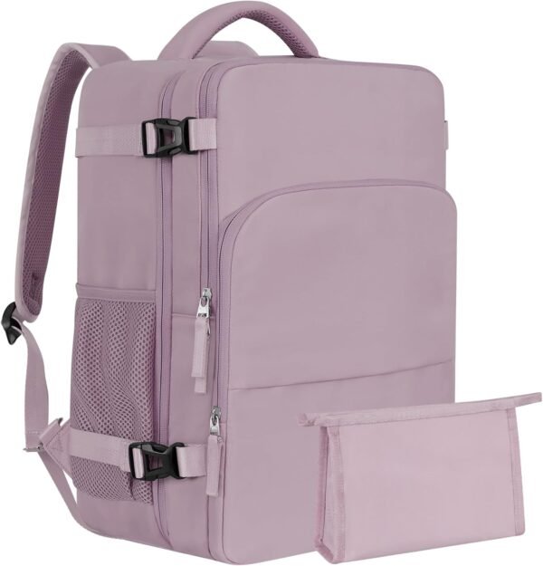 Travel Backpack, Carry On Backpack, Personal Item Bag for Airlines, Lightweight Casual Work College Gym Hiking Daypack Weekender bag, Laptop Backpack, Light Purple