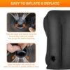 DAWNTREES 2 Pack Inflatable Travel Pillow,Neck Pillow Inflatable for Sleeping,Comfortably Support Head,Neck and Lumbar,Used for Airplane,Car,Bus and Office (Black) - Image 4