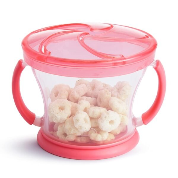 Munchkin® Snack Catcher® Toddler Snack Cups, 2 Pack, Pink/Purple - Image 3