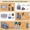 Upgraded Packing Cubes for Travel - 8 Set Luggage Organizer Bags for Household, Mesh Breathable Travel Packing Cubes for Suitcases Durable Travel Essentials Bags Set - Image 4