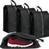 Shoe Bags for Travel, Set of 4 Pack Travel Shoe Bags for Packing, Large Waterproof Portable Travel Shoe Bag with Zipper Travel Essentials Women for and Men