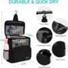 hatisan 1PC Portable Shower Caddy Dorm Room Essentials, Shower Caddy College Hanging Mesh Shower Caddy Bathroom Caddy, Shower Bag for College Shower Caddy Tote Traveling Gym Camping (Black) - Image 5