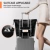 FIORETTO Womens Quilted Travel Tote Bag Duffle Bag with Trolley Sleeve - Image 2