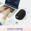 BAGSMART Travel Cord Organizer Electronics Organizer Travel Case, Double Layers Puffer Cable Organizer Bag Travel Essentials for Women, Tech Organizer Case for Charger, Phone, Flash Drive - Black - Image 6