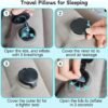 Inflatable Travel Pillow, Multifunction Travel Neck Pillow with Super Soft Slipcover, Comfortably Supports Head and Chin for Airplane, Car, Trains, Bus and Office(Grey) - Image 6