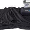 COCOON - Coolmax Travel Blanket | Compact Throw Blanket for Camping and Hiking | Fits in Backpack | Attaches to Luggage | Travel Essential | Fast Drying (Regular 70" x 55"- Black)