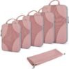 Compression Packing Cubes for travel, BAGSMART 6 Set Travel Packing Cubes for Carry on Suitcases, Compression Suitcase Organizers Bag Set for Travel Essentials, Lightweight Packing Organizers