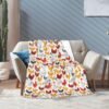 (Chicken Pattern) Print Fall Throw Blanket Personalized Soft Flannel Blanket for Bed Couch Sofa, Blanket for Lightweight Fuzzy Cozy Blankets for Travel Office Home 50"X40" - Image 7
