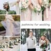 Women's Scarf Pashmina Shawls and Wraps for Evening Dress Wedding Bridesmaid Gift Soft Large Scarves - Image 5