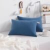 NTBAY Tiny Pillows, Down Alternative 7"x11" Microfiber Mini Pillows for Travel, Pets, Soft Machine Washable Small Pillows for Neck, Wrist, Lumbar and Knee, Denim Blue - Image 2