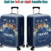 WUJIAONIAO Travel Luggage Cover Spandex Suitcase Protector Washable Baggage Covers (XL (for 29-32 inch luggage), TRAVEL) - Image 3