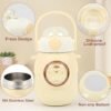 Kids Cute Anime Insulated Water Bottle with 50pcs Anime Stickers, Stainless Steel Thermos Water Bottle Leakproof for Hot or Cold Drinks Adorable Travel Hiking Mug Yellow - Image 2