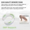 Travel Neck Pillow, Adjustable Size, Memory Foam Fill, Comfortable and Portable for Airplane Traveling Sleeping - Image 5