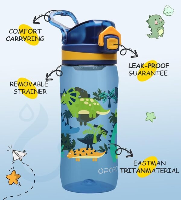 Opard 17oz Kids Water Bottle with Leak Proof Flip-Top Lid, Reusable BPA-Free Tritan for School and Travel - Image 3