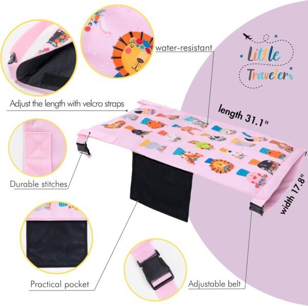 Airplane Seat Extender for Kids & Airplane Kids Bed - Toddler Airplane Bed & Baby Airplane Bed - Toddler Travel Essential I Kids Travel Essentials - Up to 4 Years of Age - Image 7