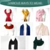 Suhine 8 Pcs Blanket Scarf Warm Soft Cashmere Shawl Thickened Winter Long Scarf with Tassel Edge, 13.8 x 78.8 Inch - Image 4
