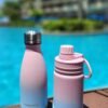CHILLOUT LIFE Stainless Steel 2 Pack Water Bottle for Kids School: 12 oz Double Wall Insulated Cola Bottle Shape for Cold and Warm Drinks, 2 Set (Cotton Candy - Ocean Blue) - Image 5