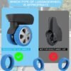 Luggage Wheel Covers, 8 PCS New Styles Suitcase Wheel Protector Covers, Silicone Suitcase Wheel Protector Covers,Silent Shock-Proof Carry on Luggage Wheels Cover (Blue) - Image 3