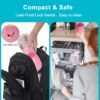 Dog Water Bottle with Filter, Portable Travel Dog Water Dispenser with Food Container & Dog Poop Bags Rolls, Leak Proof, Machine-Wash, Food Grade Plastic - Cycling & Long Flight (Pink, 10 oz) - Image 5