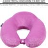 Airplane Pillow Comfortable Neck Pillow for Travel Purple Travel Neck Pillow U Shape Memory Foam Breathable Pillow for Head and Neck Support, Portable Travel Pillow - Image 2