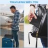 Airplane Foot Hammock (2 Pack), Length Adjustable Airplane Foot Rest, Desk Foot Hammock, Travel Essentials with Eye Mask (2 Pack) and Earplugs(2 Pack), Foot Rest for Long Flight and Office Work. - Image 6