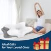 Cervical Neck Pillow - Cooling Pillow for Neck Pain Relief, Ergonomic Contour Side Sleeper Pillow for Sleeping, Orthopedic Memory Foam Pillows for Back & Stomach Sleepers with Pillowcase - Image 7