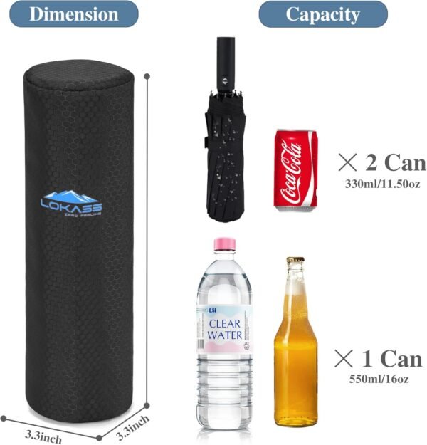 Insulated Golf Cooler Bag, Portable Camping Cooler Case, Unisex Soft Waterproof Beer Sleeve for Drinks/Bottled Water/Umbrella, for Daily Work/Travel/Hiking - Image 2