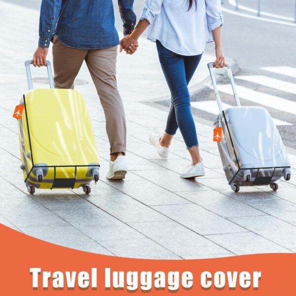 Clear Luggage Cover, 20 Inch Travel Suitcase Cover, Luggage Cover Protector Tsa Approved Fully Transparent Waterproof Dustproof Anti-Scratch(16.93" H x 13.78" L x 9.45" W) - Image 7