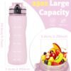 OLDLEY 25 oz Water Bottle, Motivational Water Bottle with Time Marker, Sports Water Bottle With Strap, Leakproof & BPA Free Large Water Bottles for School, Gym, Travel, Outdoor, Tritan,Pink - Image 5