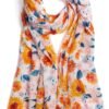 Scarf for Women Lightweight Soft Floral Leopard Printed Scarves Fall Winter Fashion Shawl Wrap with Fringe