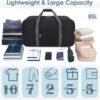 28 inch Large Travel Duffel Bag Foldable Weekender Packable Lightweight Luggage Bag Overnight for Women and Men 85L (Black) - Image 2