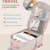 LOVEVOOK Pink Cute Travel Backpack For Teenager Girls, College Student School Backpack Bookbag Essentials, TSA 40L Large Carry On Backpack Flight Approved Personal Item Travel Bag, 17" Laptop Backpack - Image 3
