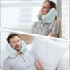 Noise-Canceling Travel Neck Pillow with 25 dB Noise Reduction, All-Round Neck Support, Suitable for Office, Home and Travel(Tea Green, Small Size) - Image 7
