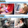 Toddler Travel Bed,Baby Airplane Bed Seat Extender,Portable Kids Plane Bed with Side Pockets Travel Essentials,Baby Travel Essentials for Flying